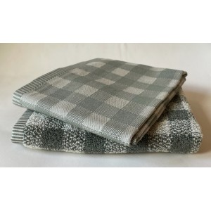 Handdoek - Ruit Groot - Groen